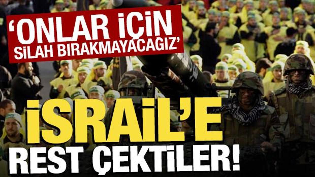 İsrail’e rest çektiler: ‘Onlar için silah bırakmayacağız’